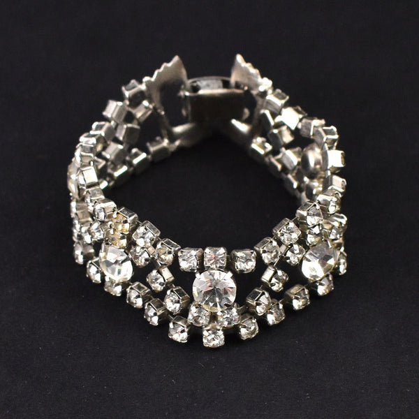 Swirl Deco Rhinestone Bracelet Cats Like Us