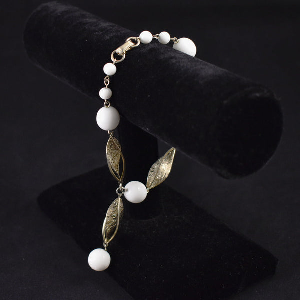 Swirl & White Beads Bracelet Cats Like Us