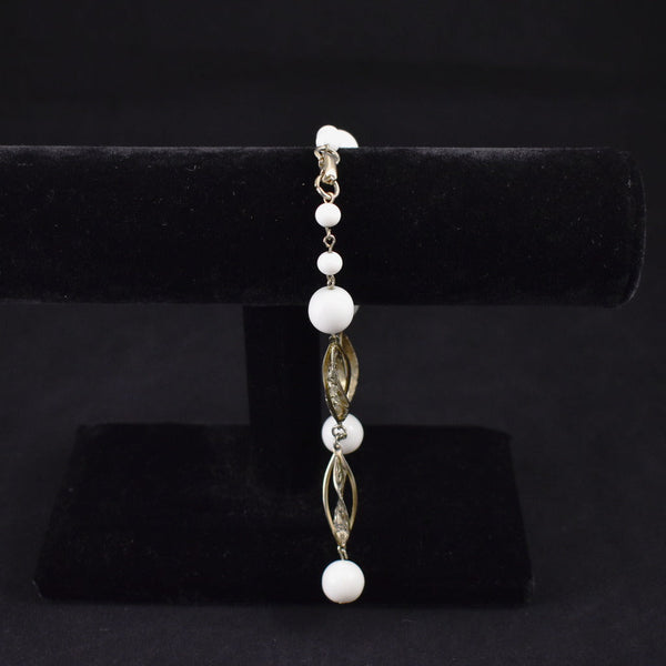 Swirl & White Beads Bracelet Cats Like Us