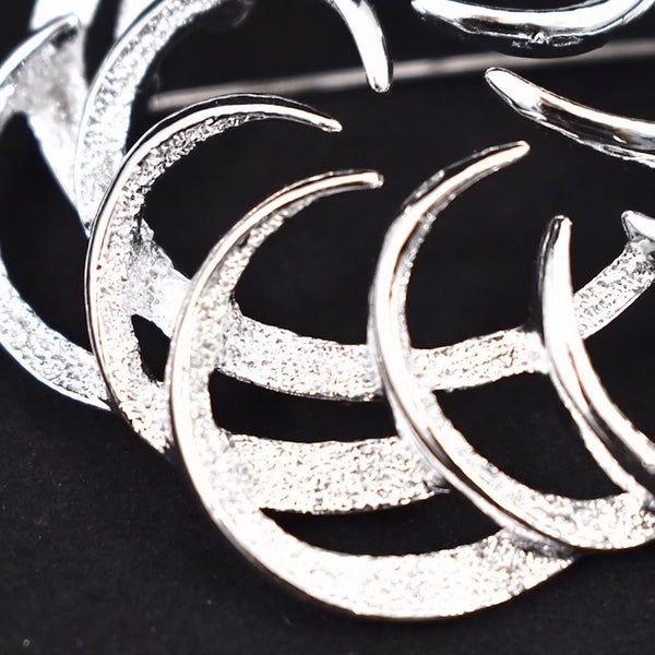 Tailored Vintage Swirl Silver Brooch Cats Like Us