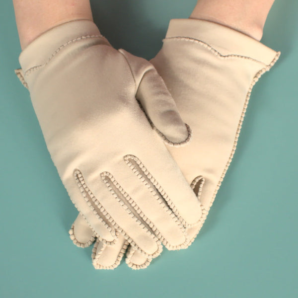 Tan Contrast Stitch Gloves Cats Like Us