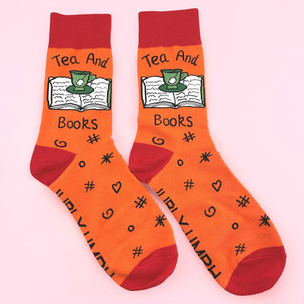 Tea & Books Socks Cats Like Us