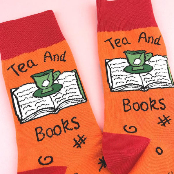 Tea & Books Socks Cats Like Us