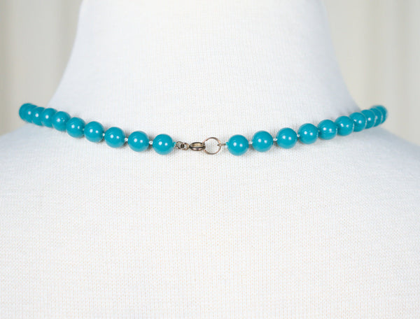 Teal Bead Necklace Cats Like Us