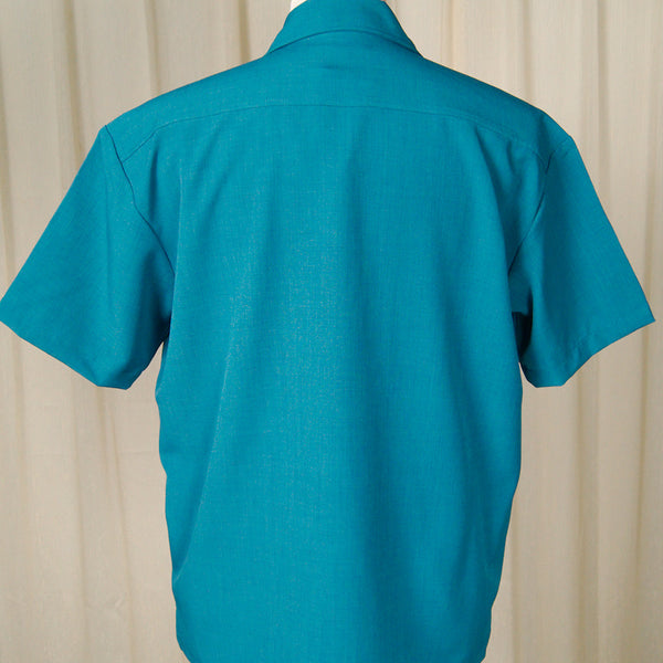 Teal Tiki Retro Stitch Shirt Cats Like Us