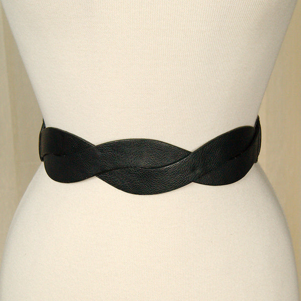 Thin Black Swirl Cinch Belt Cats Like Us