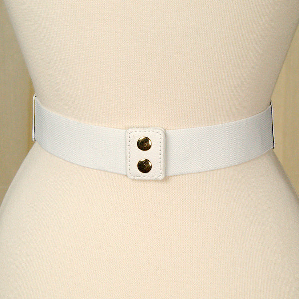 Thin White Swirl Cinch Belt Cats Like Us