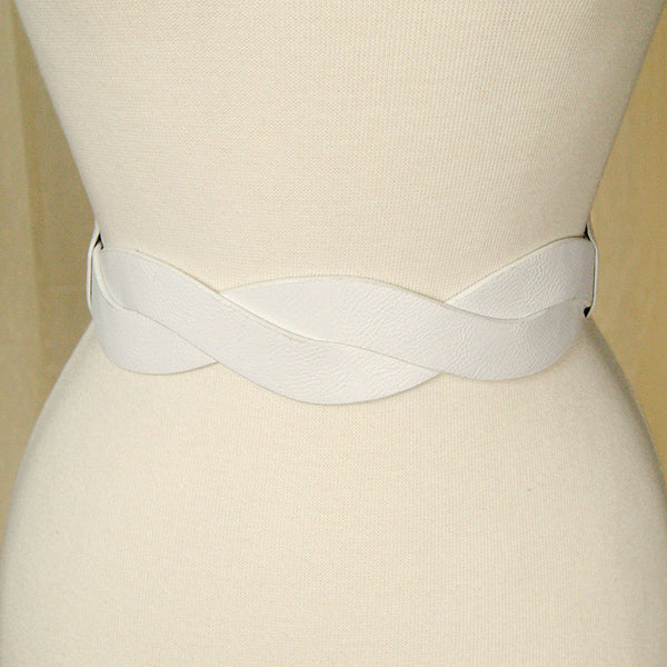 Thin White Swirl Cinch Belt Cats Like Us