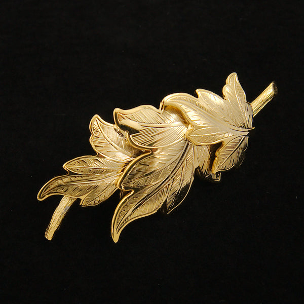 Three Gold Leaves Brooch Cats Like Us