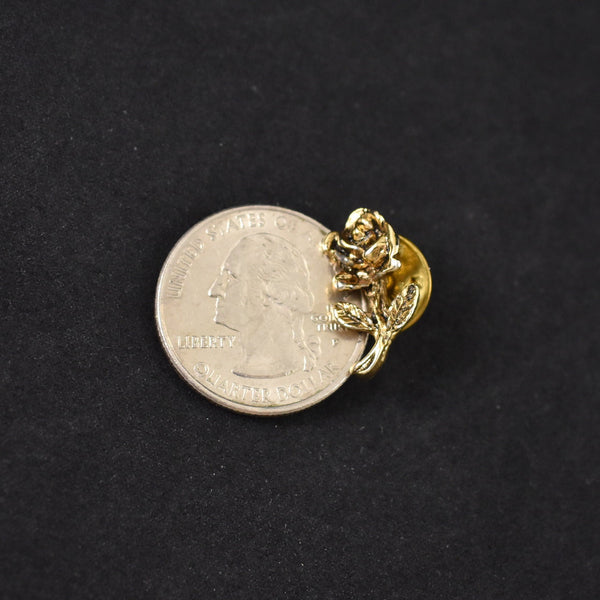 Tiny Gold Rose Tack Pin Cats Like Us
