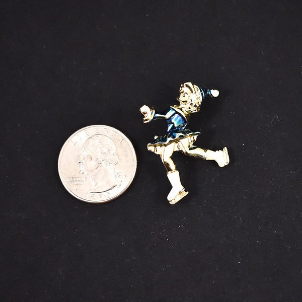 Tiny Ice Skater Pin Brooch Cats Like Us