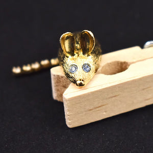 Tiny Rhinestone Midas Mouse Pin Cats Like Us