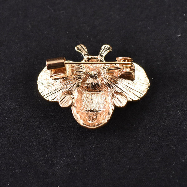 Tiny Rhinestone Red Bee Brooch Cats Like Us