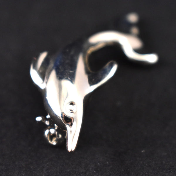 Tiny Silver Dolphin Brooch Cats Like Us