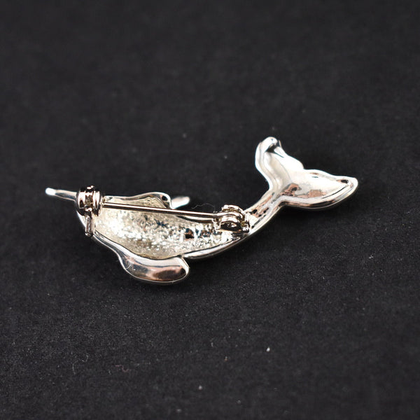 Tiny Silver Dolphin Brooch Cats Like Us