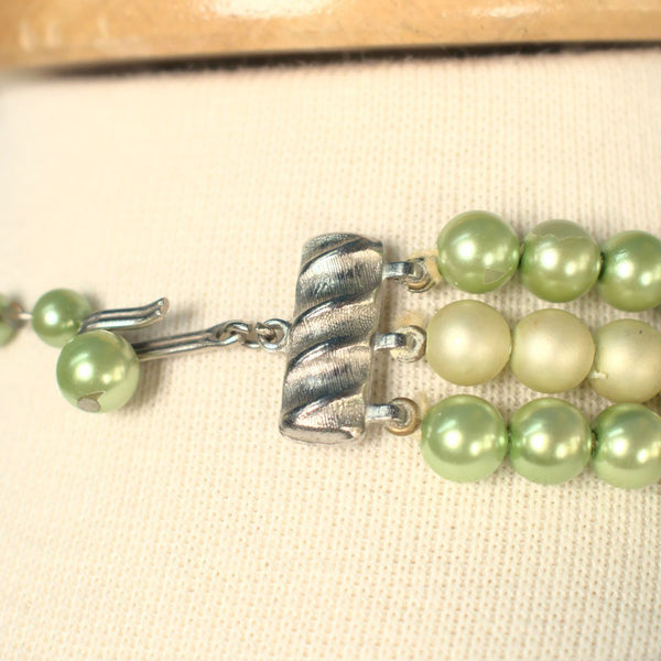 Triple Lime Pearl Necklace Cats Like Us