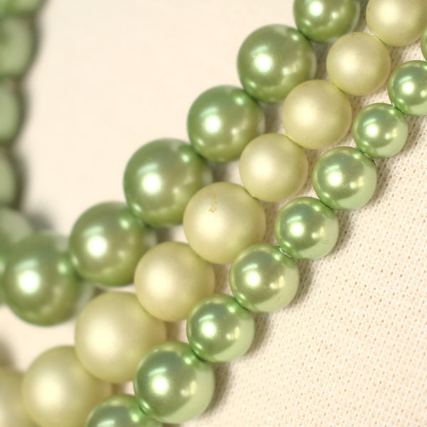 Triple Lime Pearl Necklace Cats Like Us