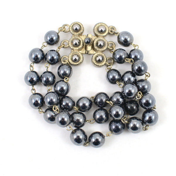 Triple Navy Bead Bracelet Cats Like Us