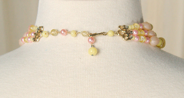 Triple Pink & Yellow Necklace Cats Like Us