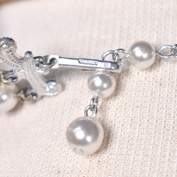 Triple White Pearl Necklace Cats Like Us