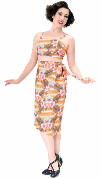 Tropical Tiki Wrap Skirt Cats Like Us