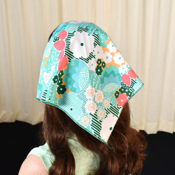 Turquoise Floral Hair Scarf Cats Like Us