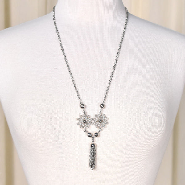 Twin Daisy Tassel Necklace Cats Like Us