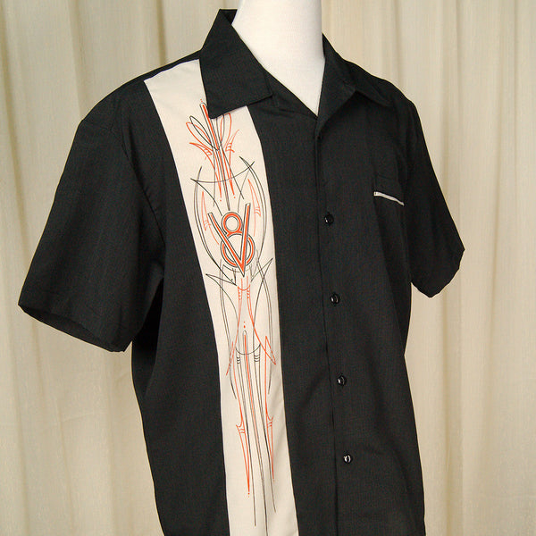 V-8 Pinstripe Panel Shirt Cats Like Us