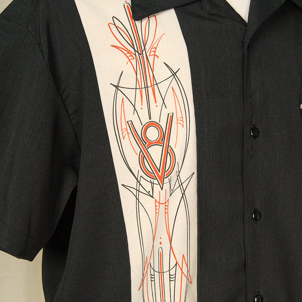 V-8 Pinstripe Panel Shirt Cats Like Us