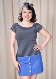 Hell Bunny Verity Striped Sailor Top