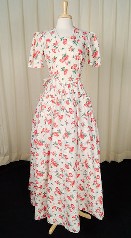 Vintage 1930s Petunia Floral Gown Cats Like Us