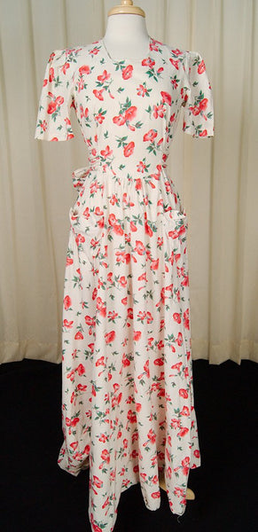 Vintage 1930s Petunia Floral Gown Cats Like Us