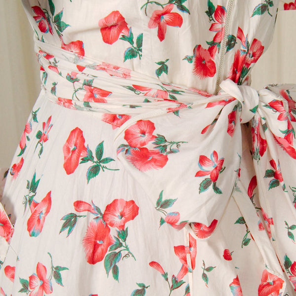 Vintage 1930s Petunia Floral Gown Cats Like Us