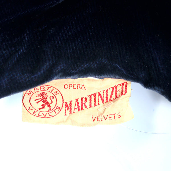 Vintage 1940s Blue Velvet Bias Dress Cats Like Us