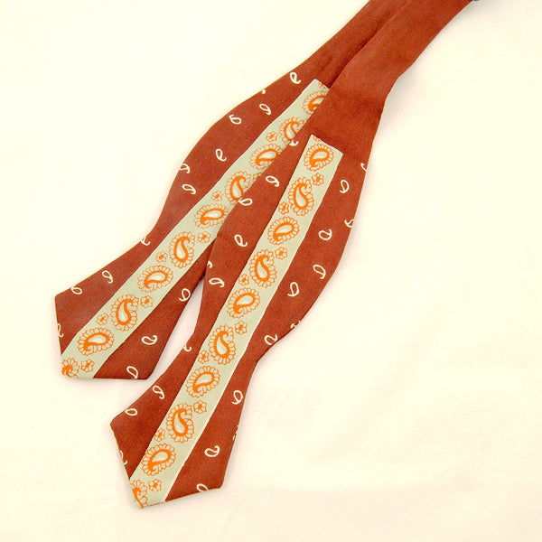 Vintage 1940s Brown Paisley Bow Tie Cats Like Us
