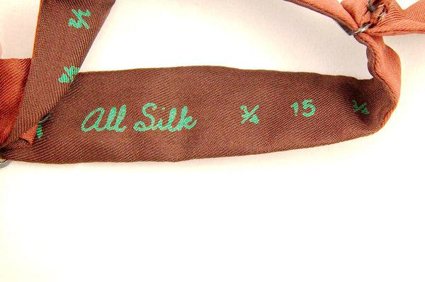 Vintage 1940s Brown Paisley Bow Tie Cats Like Us