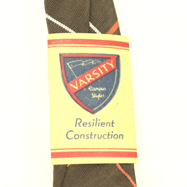 Vintage 1940s Brown Window Check Tie Cats Like Us