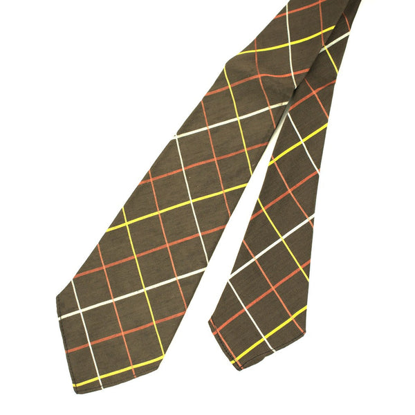 Vintage 1940s Brown Window Check Tie Cats Like Us