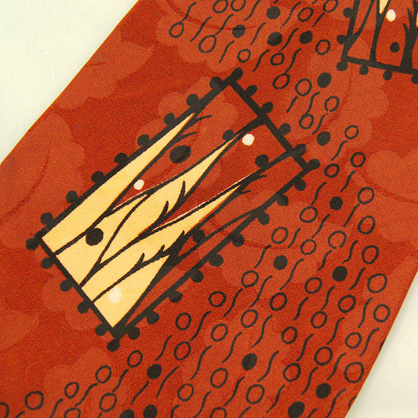 Vintage 1940s Leaves & Abstract Tie Cats Like Us