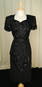 Vintage 1940s Sweetheart Sequin Dress Cats Like Us
