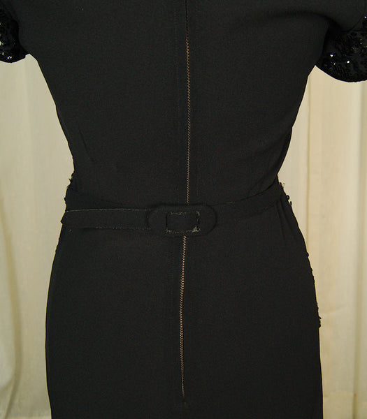 Vintage 1940s Sweetheart Sequin Dress Cats Like Us