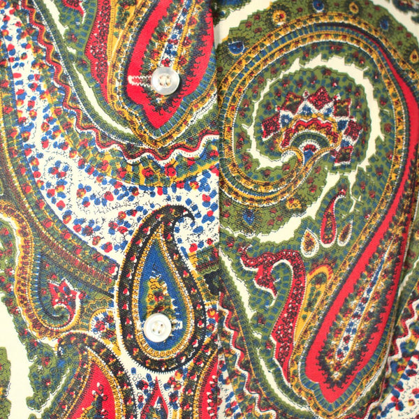 Vintage 1950s Back Button Paisley Top Cats Like Us