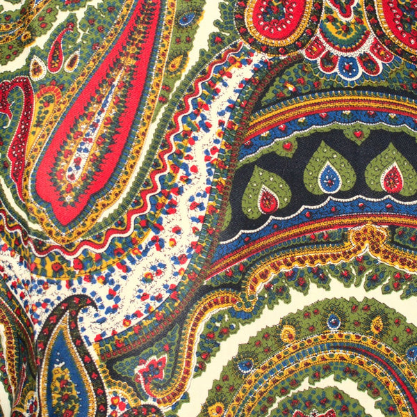 Vintage 1950s Back Button Paisley Top Cats Like Us