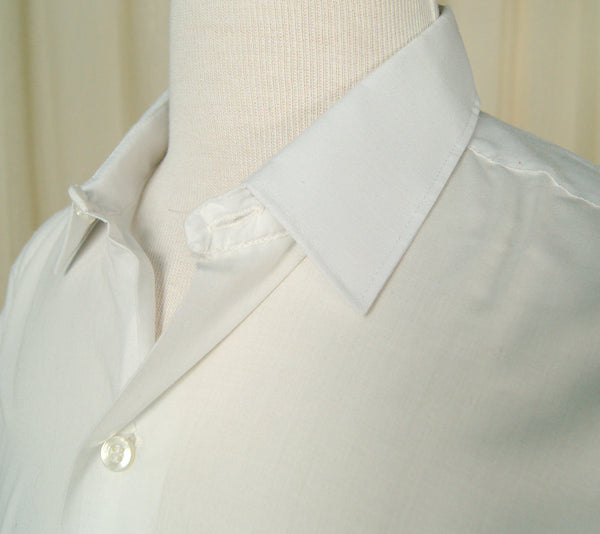 Vintage 1950s Basic Short S White Shirt Cats Like Us