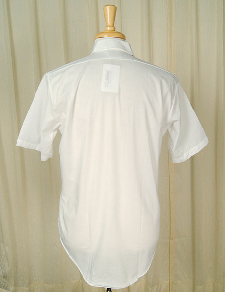 Vintage 1950s Basic Short S White Shirt Cats Like Us