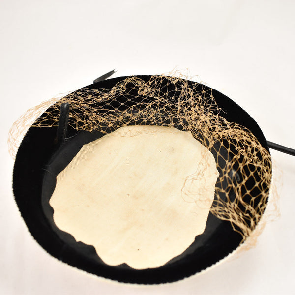 Vintage 1950s Black Feather Hat Cats Like Us