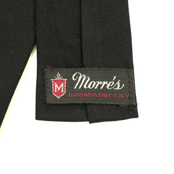Vintage 1950s Black Pink Emb Skinny Tie Cats Like Us