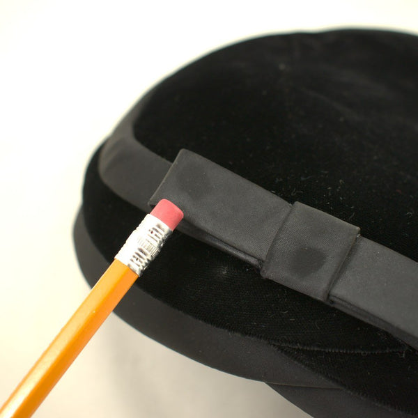 Vintage 1950s Black Velvet & Satin Hat Cats Like Us