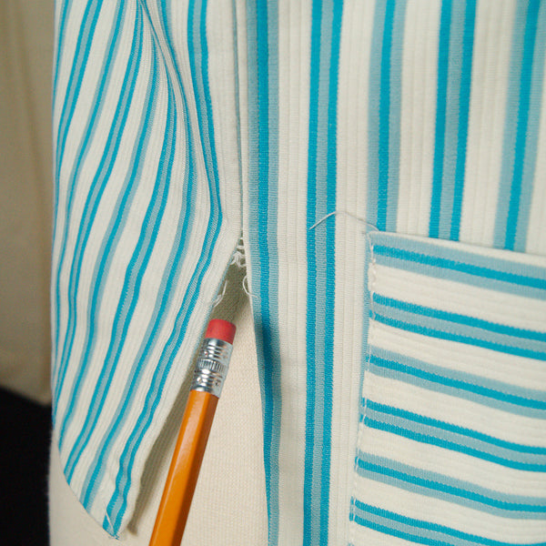 Vintage 1950s Blue Striped Ladies Tank Top Cats Like Us