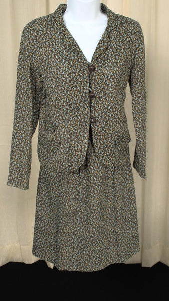 Vintage 1950s Bluebell Cotton Suit Cats Like Us